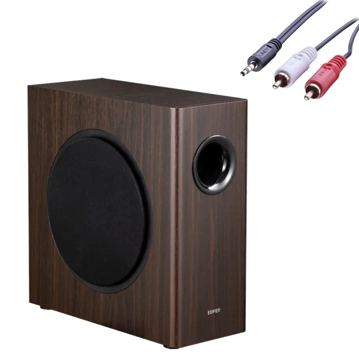 8" Slim Active Subwoofer For Q Acoustics E60 & E120 Ceiling Speaker Systems Subwoofers Edifier Wood