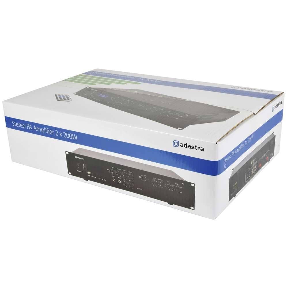 Adastra A2 2 x 200W Stereo Amplifier with FM Radio/Bluetooth & Media Player Amplifiers Adastra