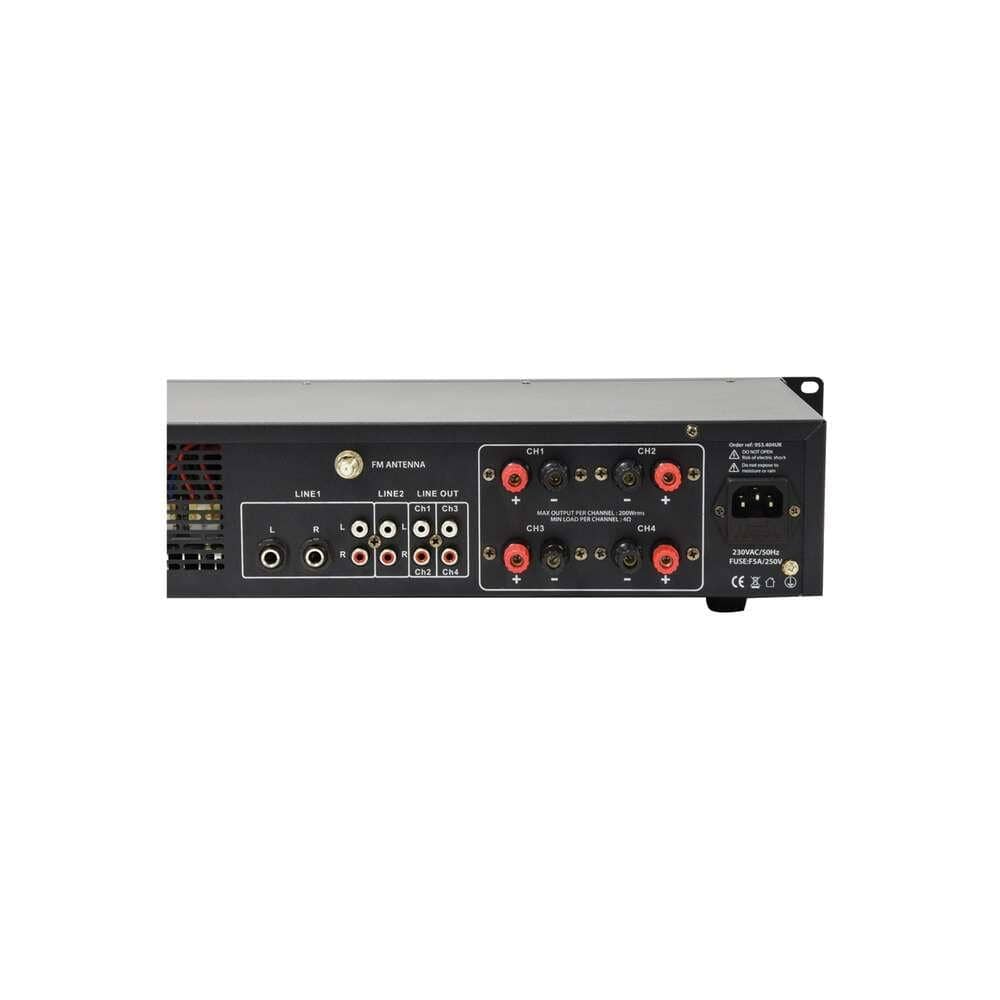 Adastra A4 4 x 200W Stereo Amplifier with FM Radio/Bluetooth & Media Player Amplifiers Adastra