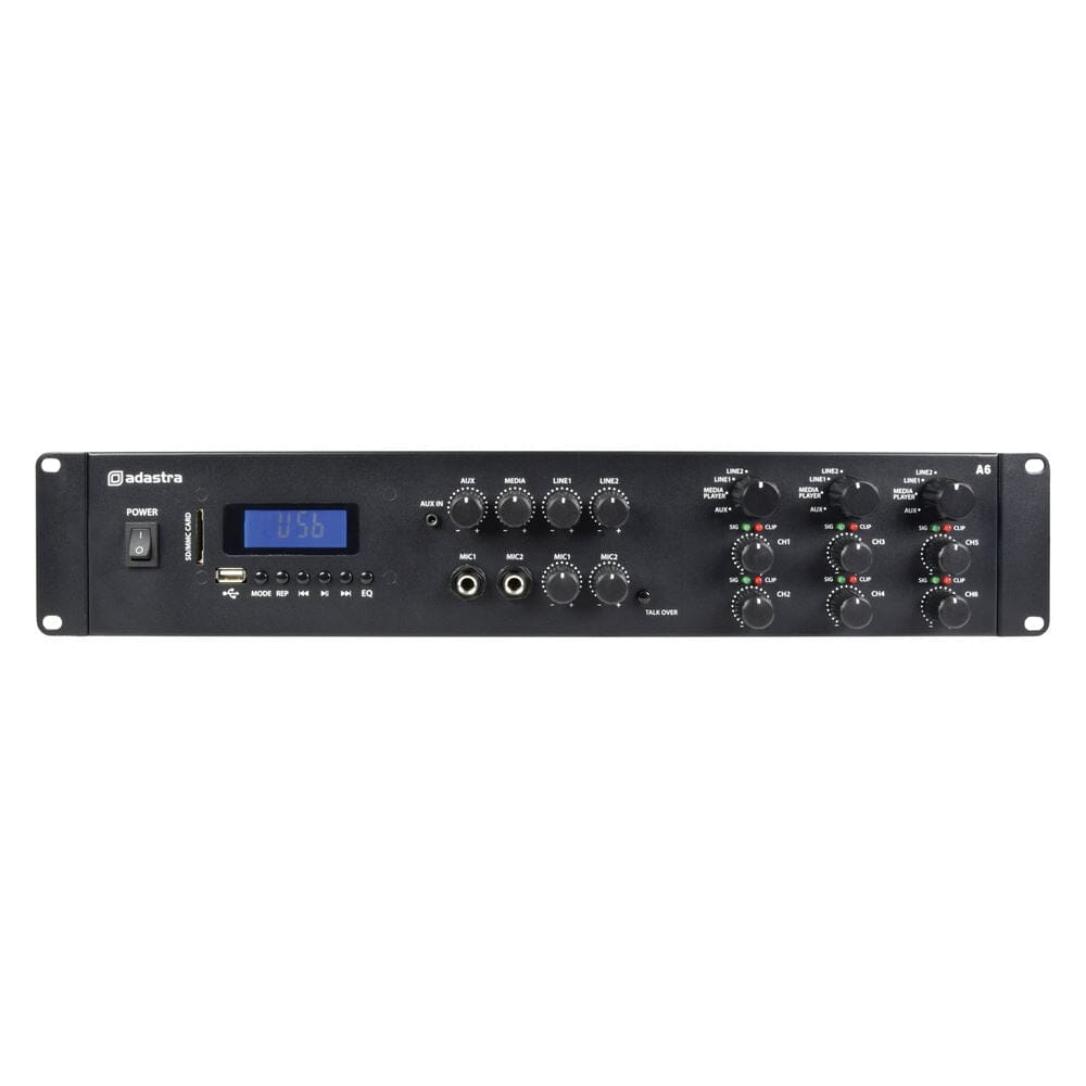 Adastra A6 6 x 200W Stereo Amplifier with FM Radio/Bluetooth & Media Player Amplifiers Adastra