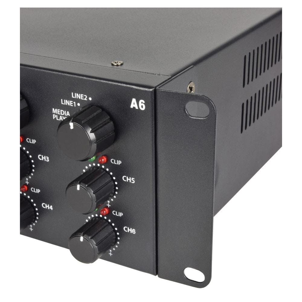 Adastra A6 6 x 200W Stereo Amplifier with FM Radio/Bluetooth & Media Player Amplifiers Adastra