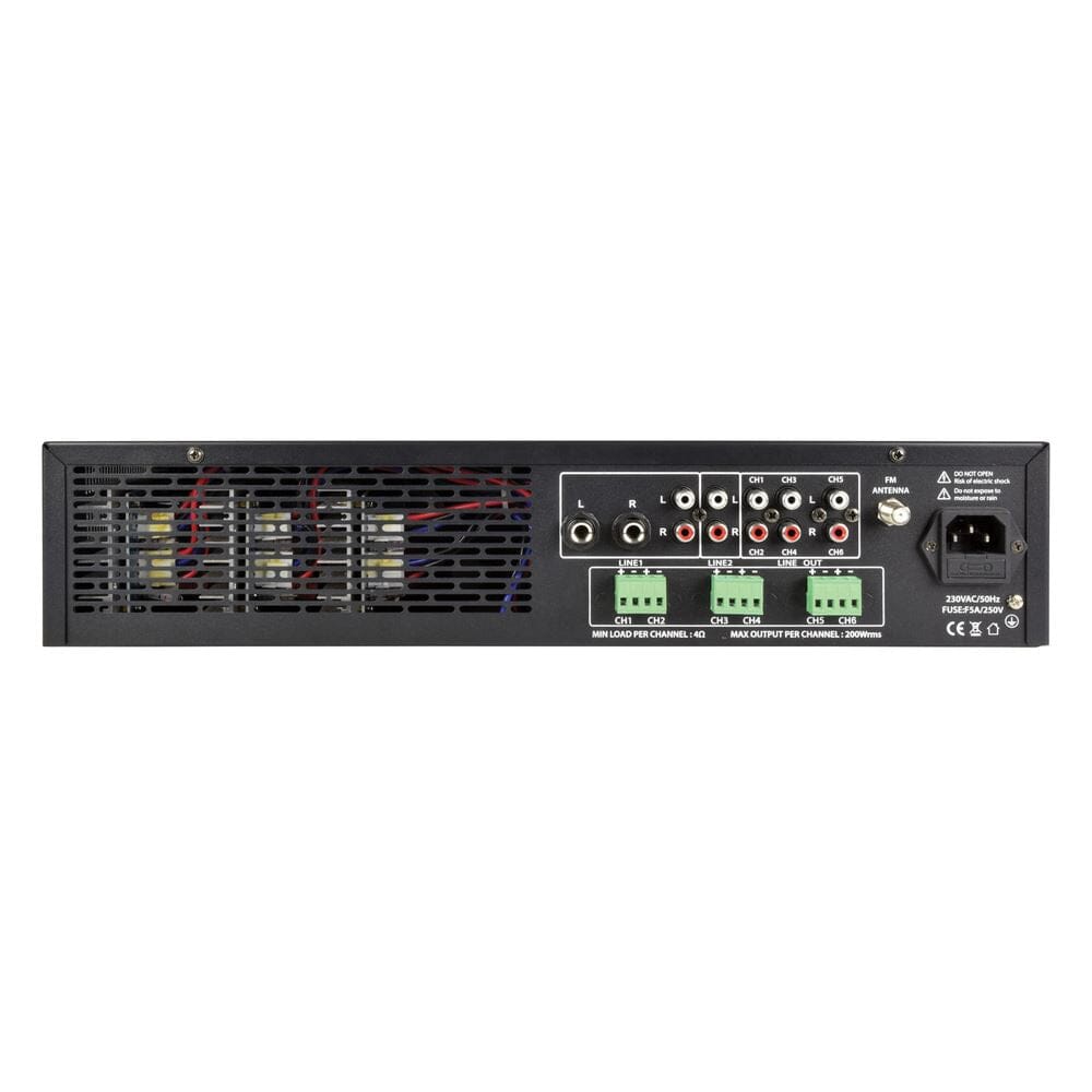 Adastra A6 6 x 200W Stereo Amplifier with FM Radio/Bluetooth & Media Player Amplifiers Adastra