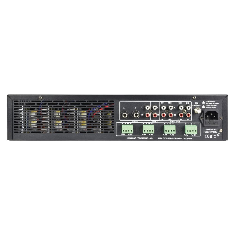 Adastra A8 8 x 200W Stereo Amplifier with FM Radio/Bluetooth & Media Player Amplifiers Adastra