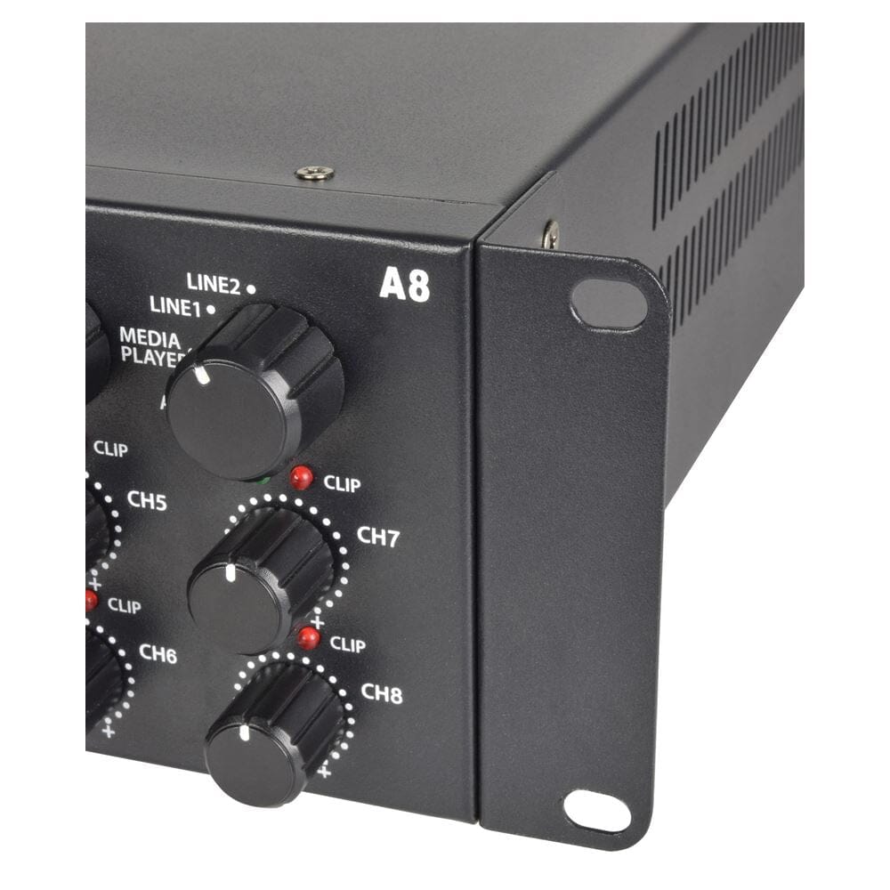 Adastra A8 8 x 200W Stereo Amplifier with FM Radio/Bluetooth & Media Player Amplifiers Adastra