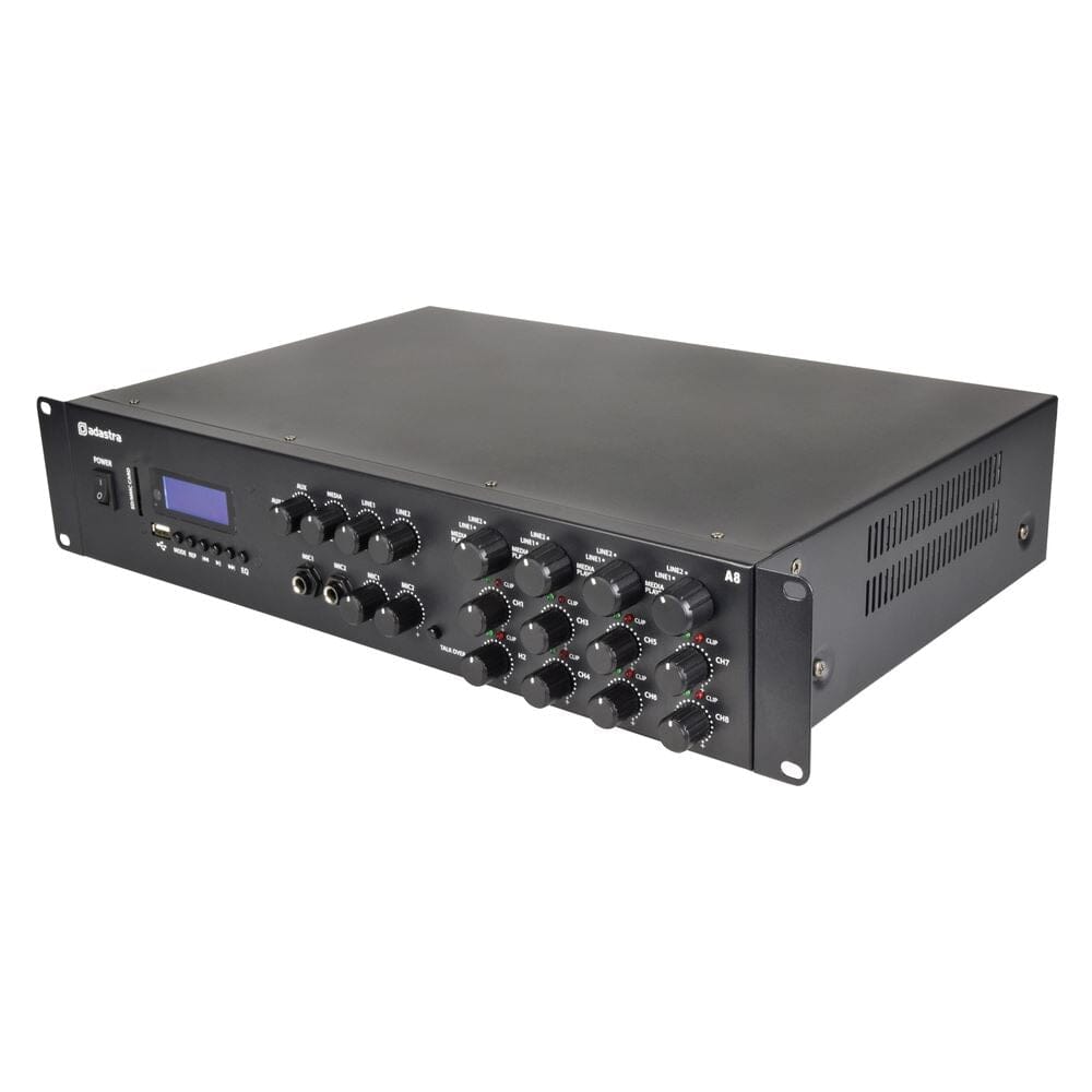 Adastra A8 8 x 200W Stereo Amplifier with FM Radio/Bluetooth & Media Player Amplifiers Adastra
