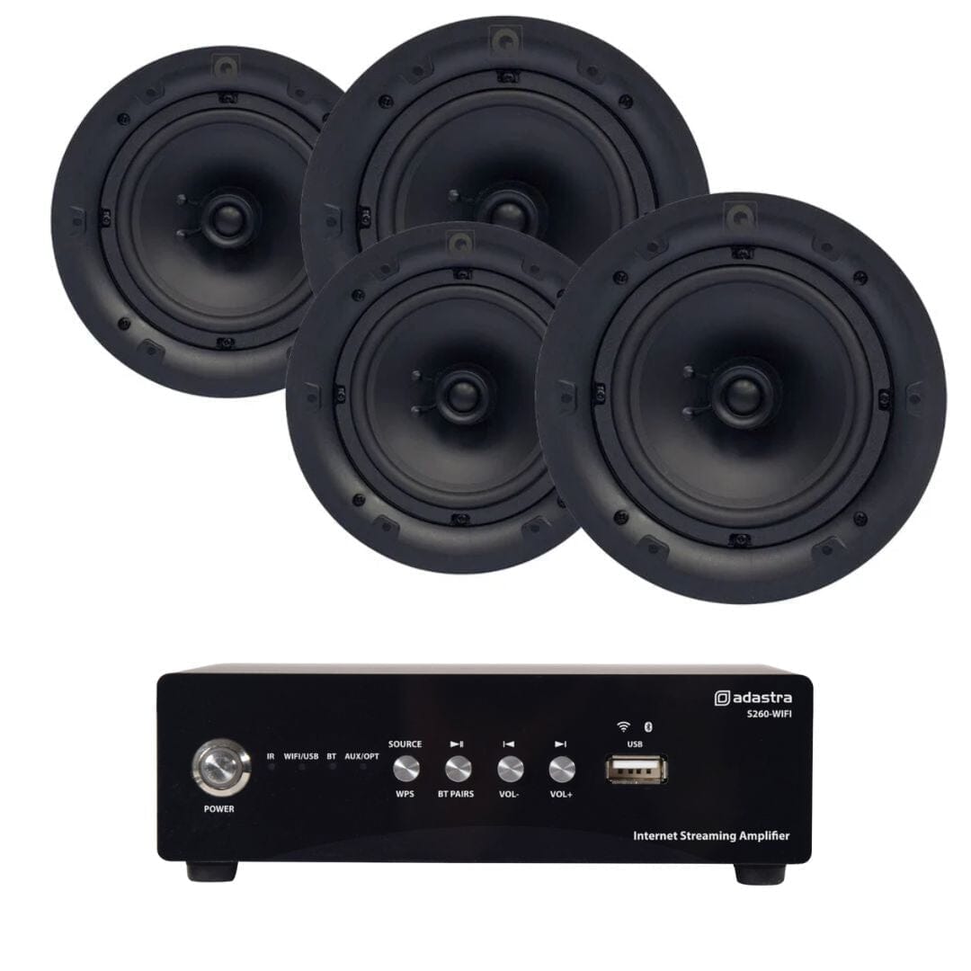 Adastra S260 Wi-Fi & Bluetooth 6.5" Ceiling Speaker System In Ceiling Speaker Systems Adastra Two Pairs High Definition