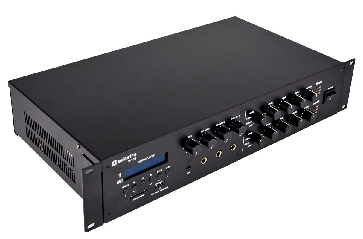 Adastra V Series Dual Zone 100V Mixer Amplifiers with DAB, Bluetooth & USB 100V Amplifiers Adastra