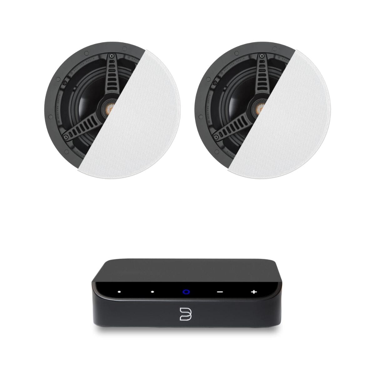 Bluesound Powernode Edge + Monitor Audio C165 6.5" Ceiling Speakers In Ceiling Speaker Systems Bluesound / Monitor Audio