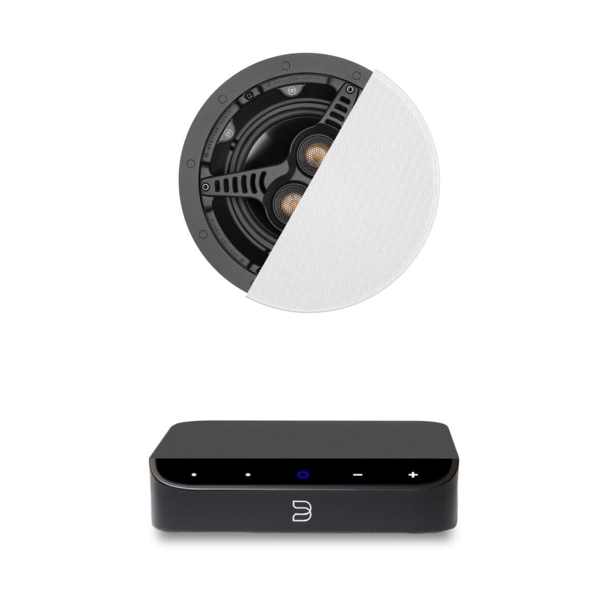 Bluesound Powernode Edge + Monitor Audio C165-T2 6.5" Stereo Ceiling Speaker In Ceiling Speaker Systems Bluesound / Monitor Audio