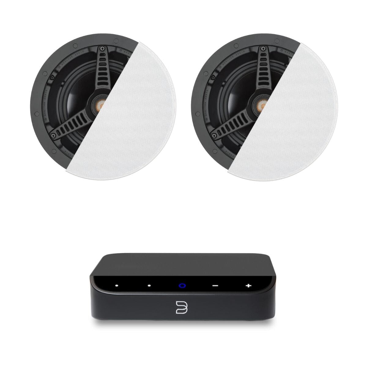 Bluesound Powernode Edge + Monitor Audio C180 8" Ceiling Speakers In Ceiling Speaker Systems Bluesound / Monitor Audio