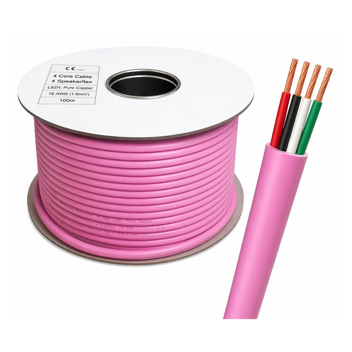 Flex Audio 16/4 Speaker Cable - 4 Core - LSZH Cables Flex Audio