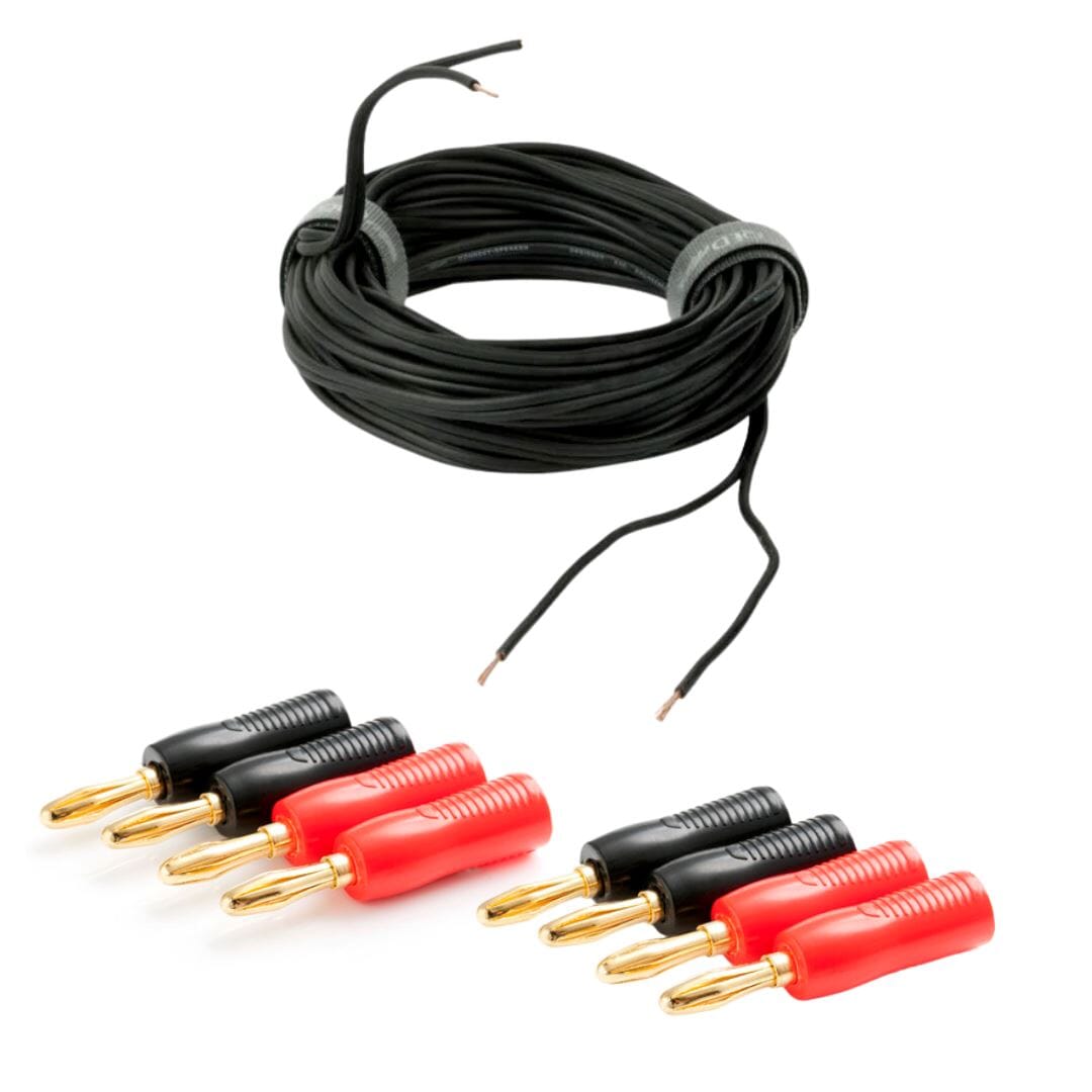 HiFi Speaker Cable Kit - 6M Speaker Cable + 8 x Banana Plugs Cables K&B Audio