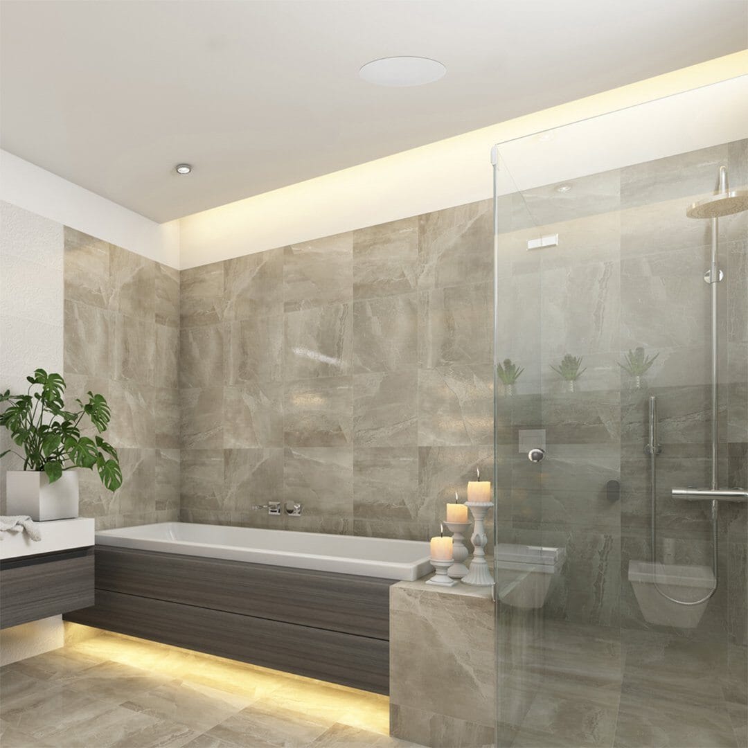 Lithe Audio 6.5" IP44 Bathroom Wi-Fi & Ceiling Speaker with Airplay 2 & Bluetooth In Ceiling Speaker Systems Lithe Audio