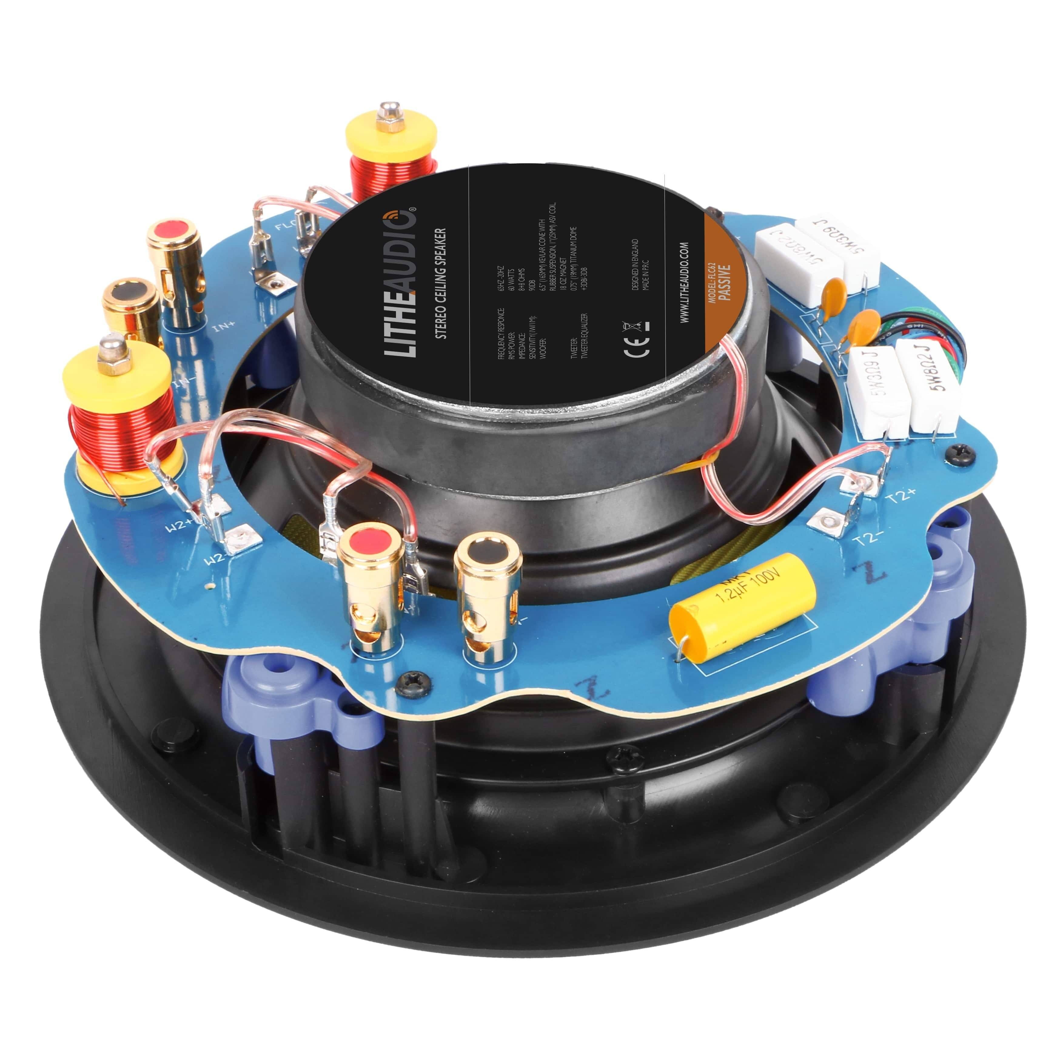 Lithe Audio 6.5" Passive Stereo In Ceiling Speaker (Each) In Ceiling Speakers Lithe Audio