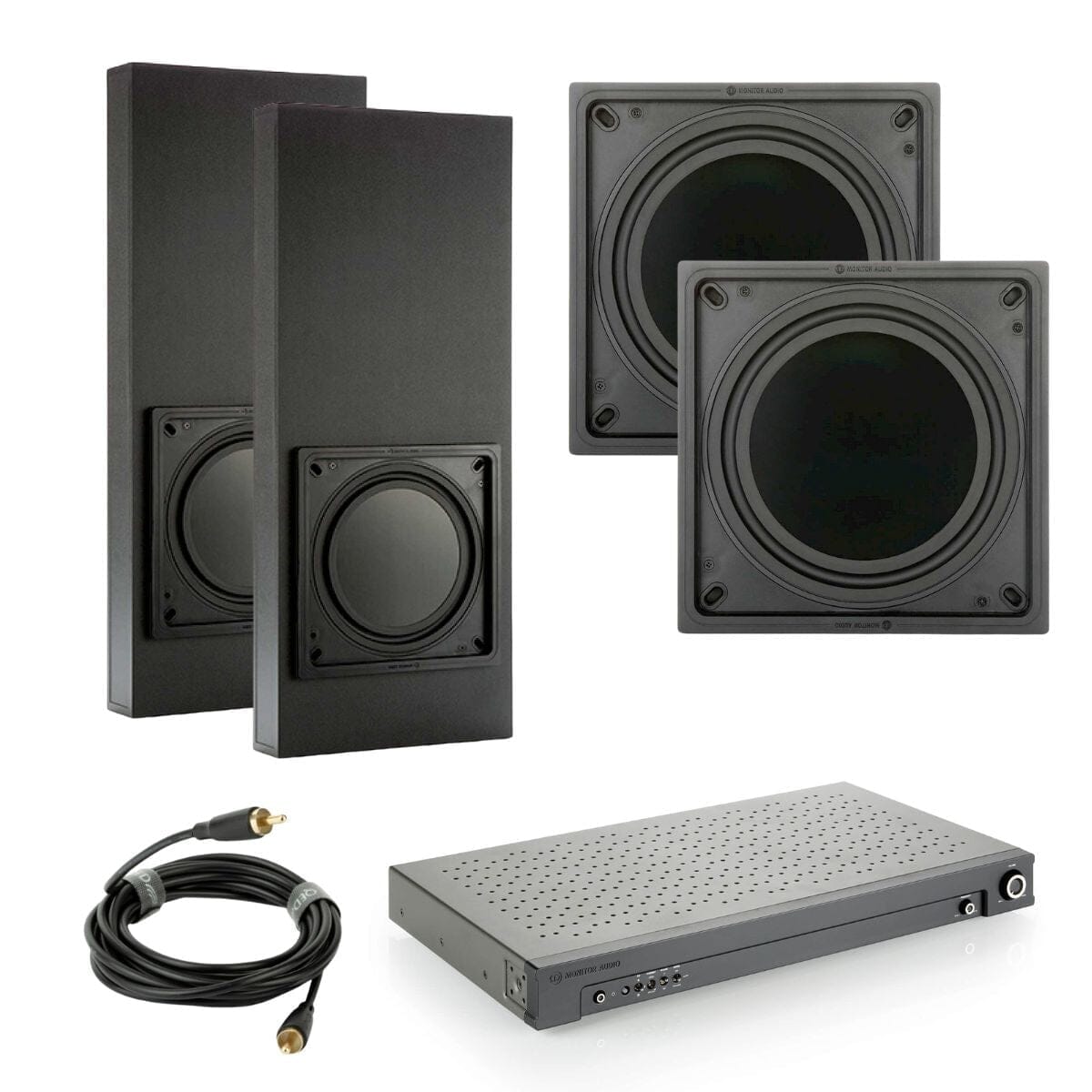 Monitor Audio In Wall Subwoofer Package - Dual - 250W Subwoofers Monitor Audio
