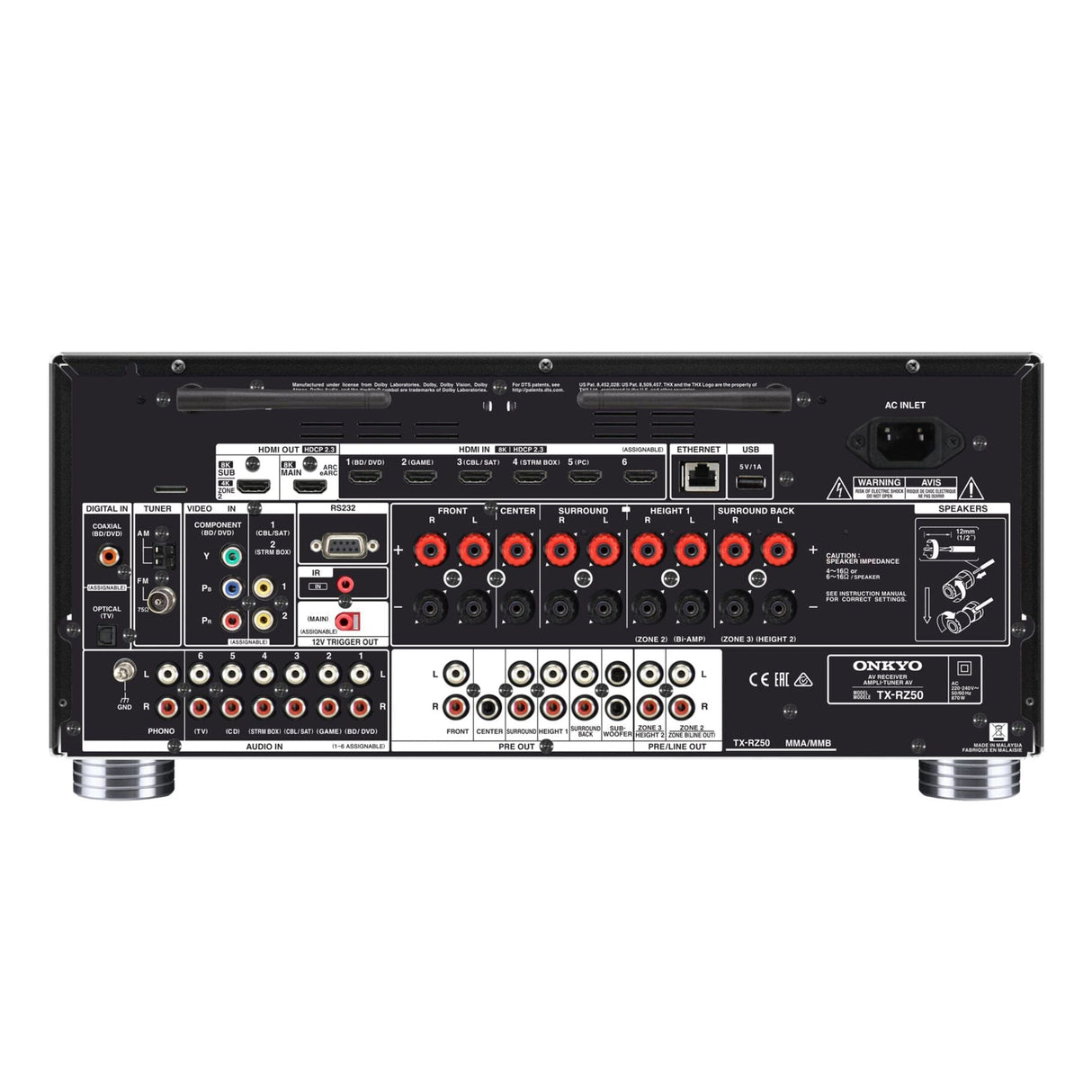 Onkyo TX-RZ50 9.2 Channel AV Receiver AV Receivers Onkyo