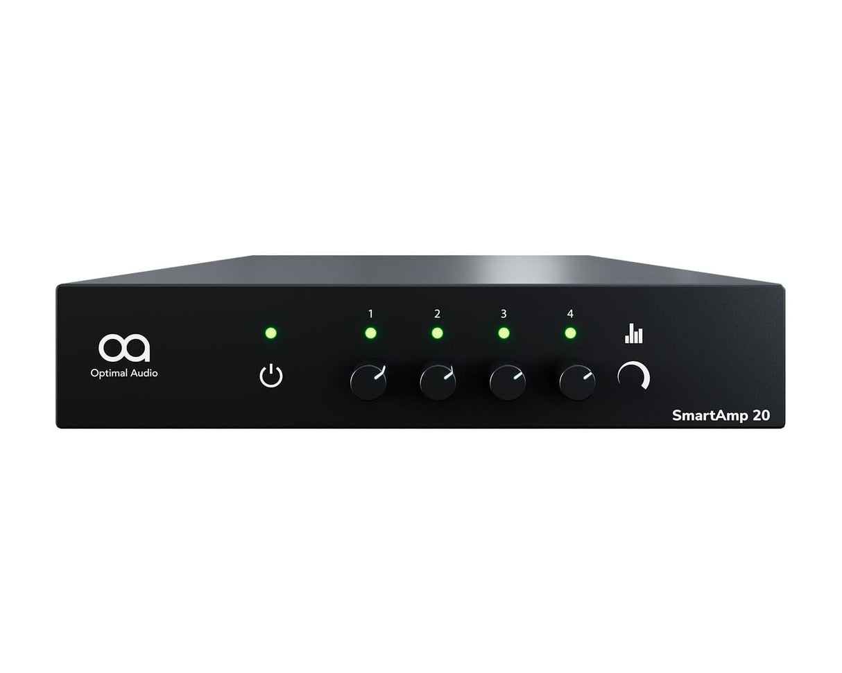 Optimal Audio SmartAmp 20 4 x 125W Amplifier with Integral DSP 100V Amplifiers Optimal Audio