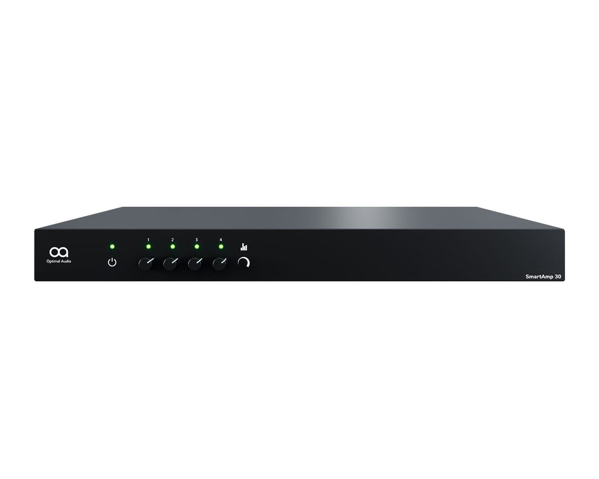 Optimal Audio SmartAmp 30 4 x 250W Amplifier with Integral DSP 100V Amplifiers Optimal Audio