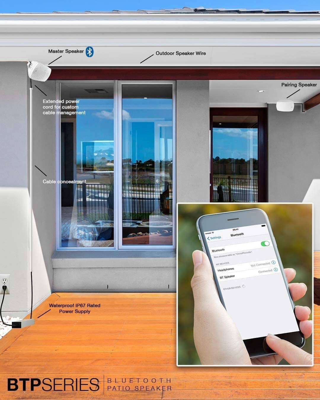 OSD Audio 5.25" Active Bluetooth Outdoor Speakers (Pair) Outdoor Speaker Systems OSD Audio