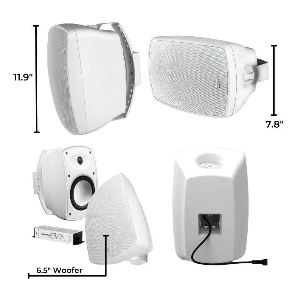 OSD Audio 6.5" Active Bluetooth Outdoor Speakers (Pair) Outdoor Speaker Systems OSD Audio