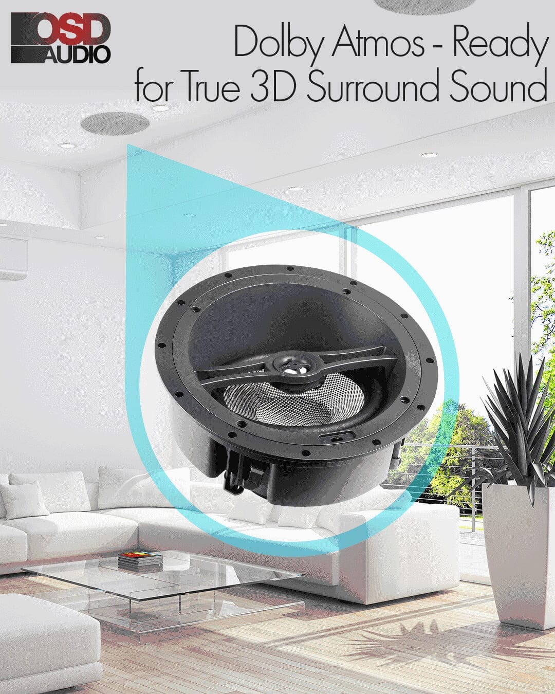 OSD Audio ACE870 8" Angled In Ceiling Speaker (Each) In Ceiling Speakers OSD Audio