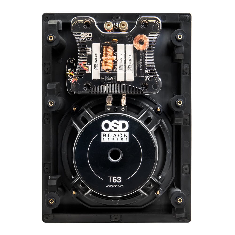 OSD Audio Black Series T63 6.5" In Wall Speakers (Pair) In Wall Speakers OSD Audio
