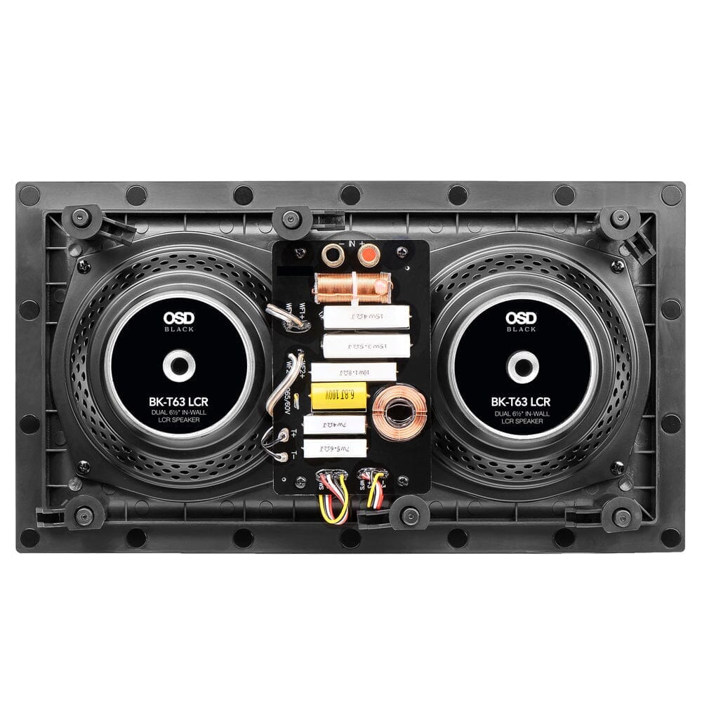 OSD Audio Black Series T63LCR 6.5" In Wall Centre Channel Speaker In Wall Speakers OSD Audio