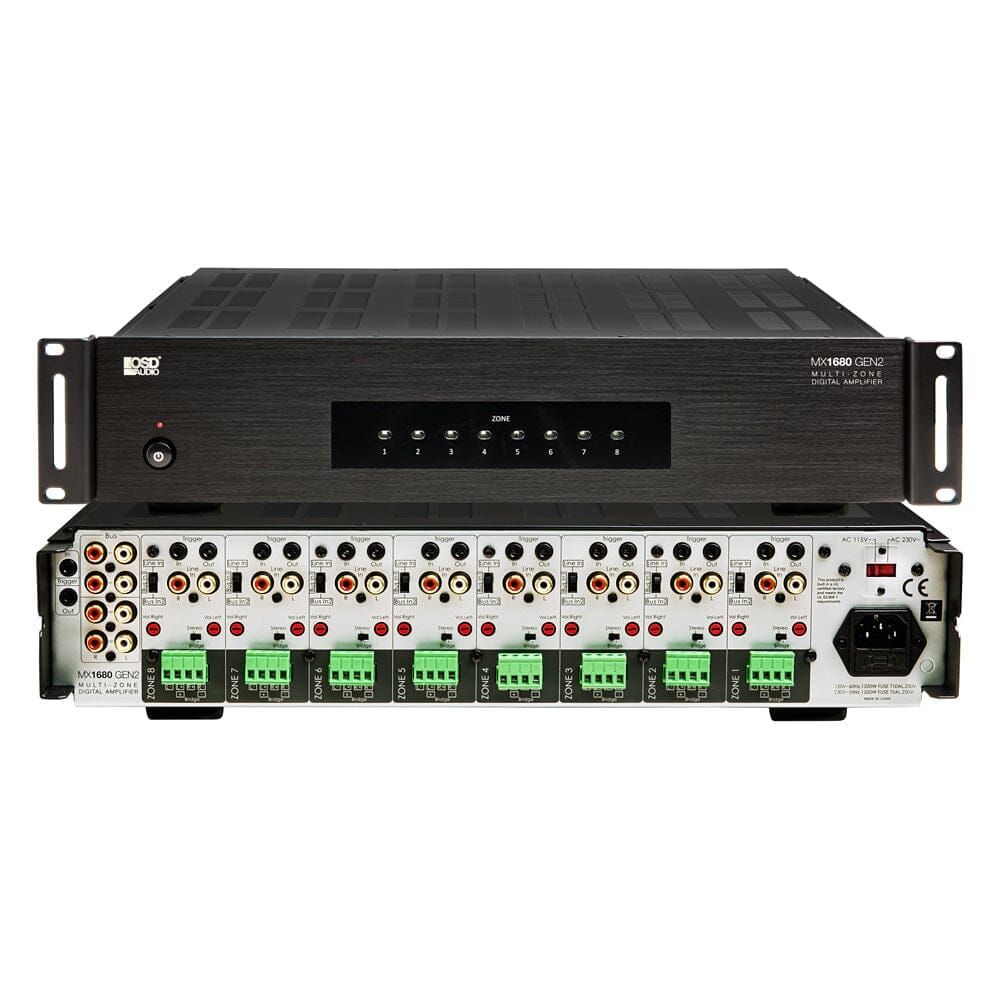 OSD Audio MX1680 80W 8 Zone Amplifier Amplifiers OSD Audio