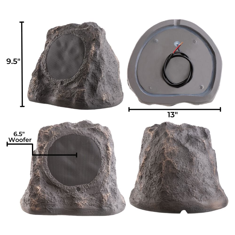 OSD Audio RS670 Outdoor Rock Speakers - Slate (Pair) Outdoor Speakers OSD Audio