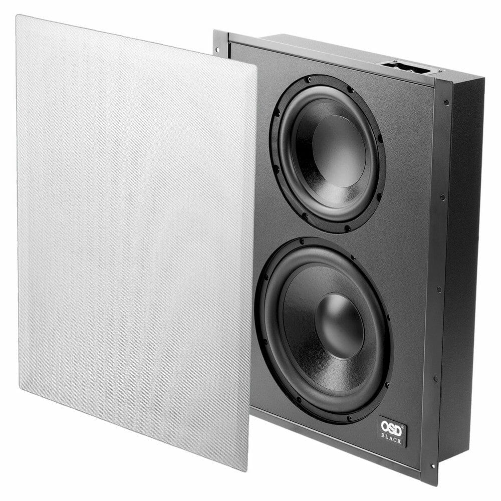 OSD Audio SMP200 + SC800D Black Series In Wall Subwoofer Package - 200W Subwoofers OSD Audio