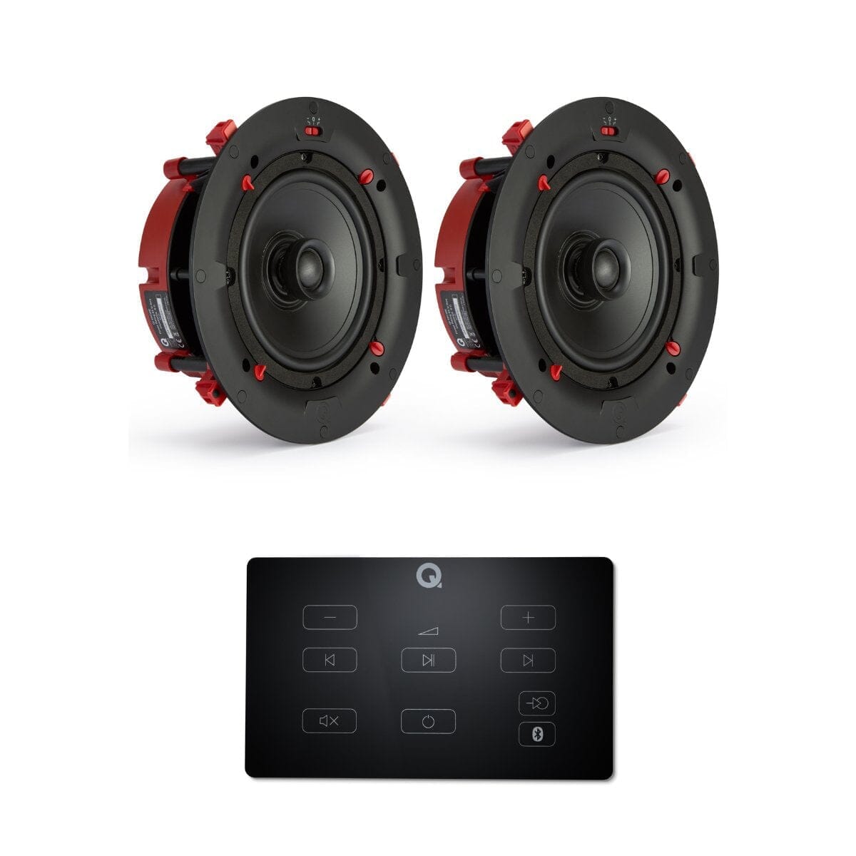 Q Acoustics E60 6.5" Bathroom Bluetooth Ceiling Speaker System In Ceiling Speaker Systems Q Acoustics Black One Pair