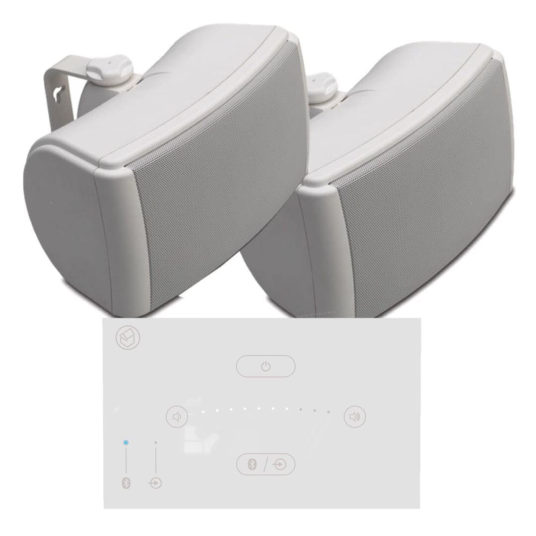 Systemline E50 Bluetooth Amplifier inc. QI65EW 6.5" Outdoor Speakers In Ceiling Speaker Systems Systemline / Q Acoustics White White