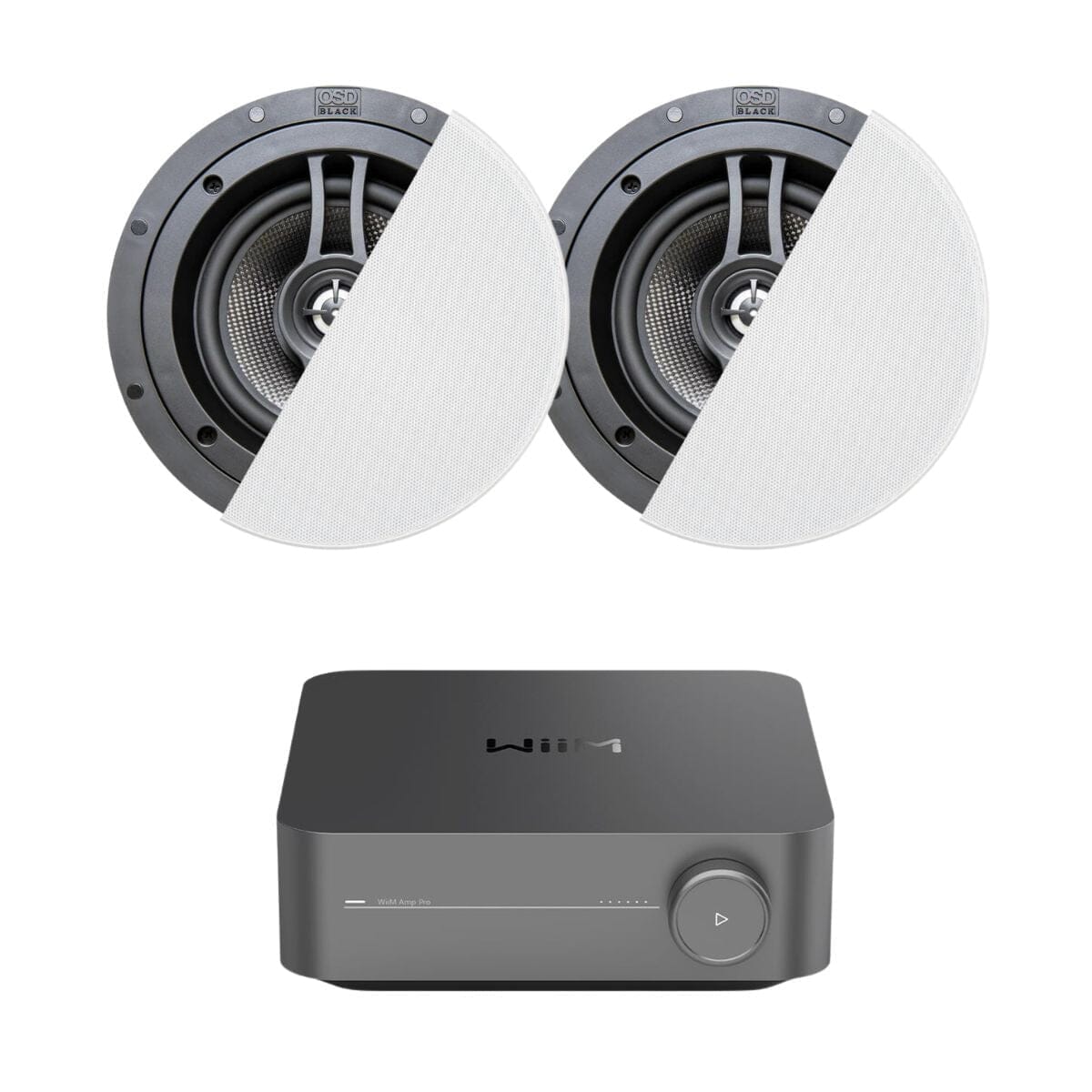WiiM AMP Pro + OSD Audio R83 8" Ceiling Speakers In Ceiling Speaker Systems WiiM / OSD Audio One Pair