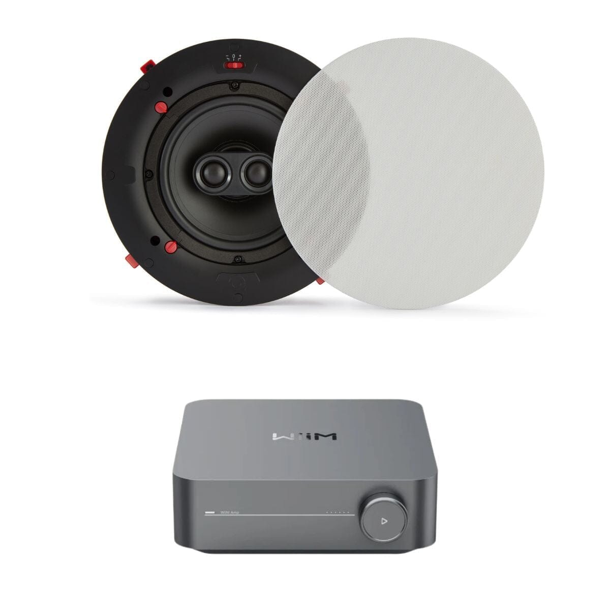 WiiM AMP + QI65CWE 6.5" Bathroom Ceiling Speaker System with Wi-Fi & Bluetooth In Ceiling Speaker Systems WiiM / Q Acoustics Single Stereo