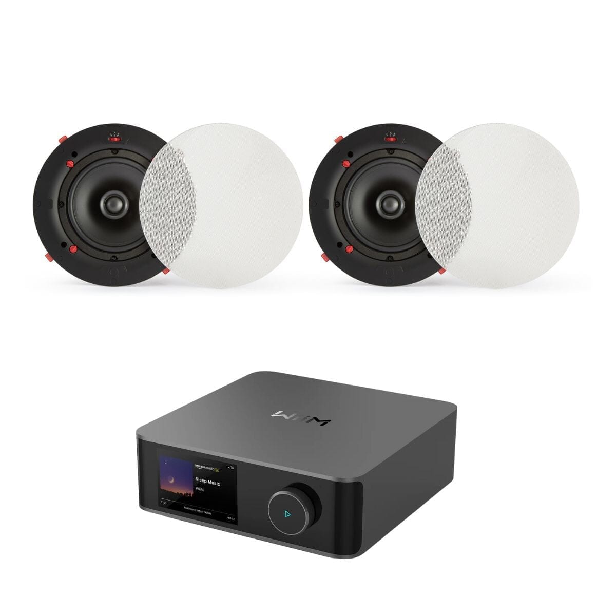 WiiM AMP Ultra + QI65CWE 6.5" Bathroom Ceiling Speaker System with Wi-Fi & Bluetooth In Ceiling Speaker Systems WiiM / Q Acoustics One Pair
