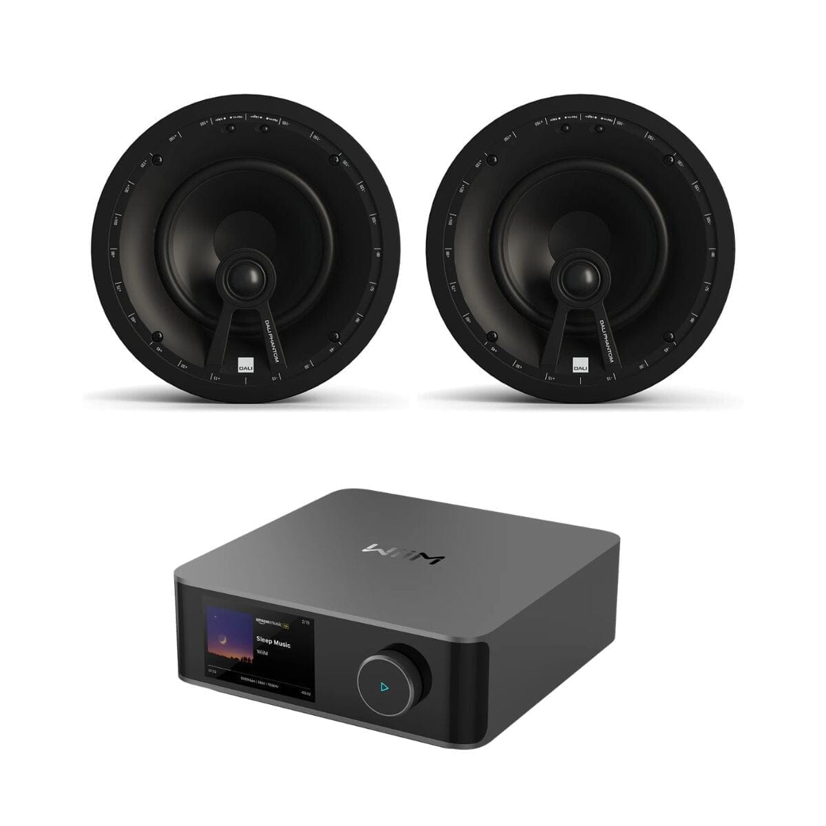 WiiM AMP Ultra Wi-Fi & Bluetooth Amplifier + DALI Phantom E-60 WR 6.5" Ceiling Speakers In Ceiling Speaker Systems WiiM / DALI