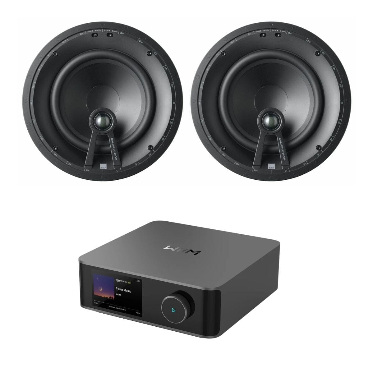WiiM AMP Ultra Wi-Fi & Bluetooth Amplifier + DALI Phantom E-80 8" Ceiling Speakers In Ceiling Speaker Systems WiiM / DALI