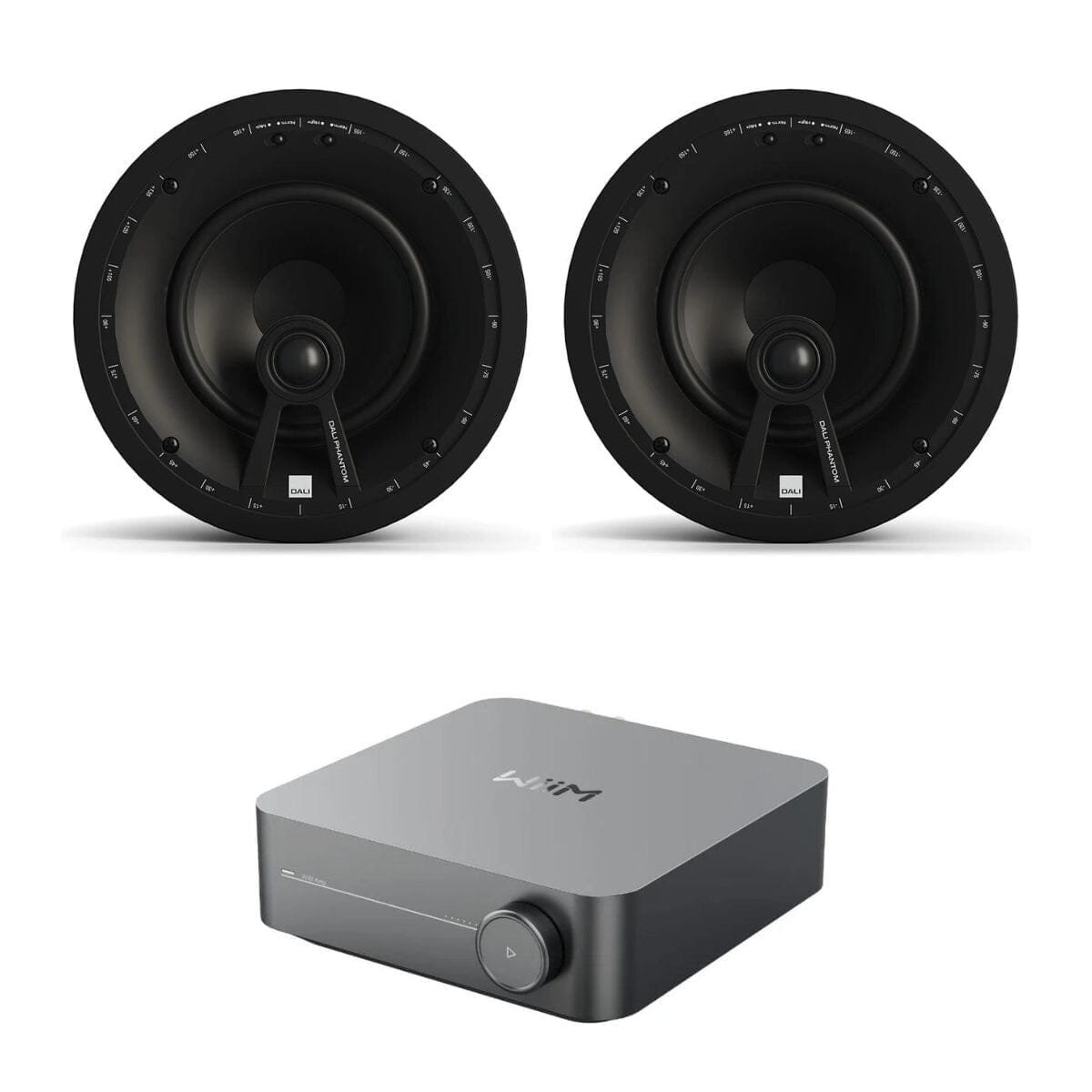 WiiM AMP Wi-Fi & Bluetooth Amplifier + DALI Phantom E-80 WR 8" Ceiling Speakers In Ceiling Speaker Systems WiiM / DALI