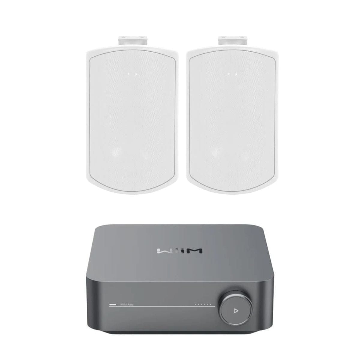 WiiM AMP Wi-Fi & Bluetooth Amplifier + Elipson RAIN 4" Outdoor Speakers (Pair) Outdoor Speaker Systems WiiM / Elipson White One Pair
