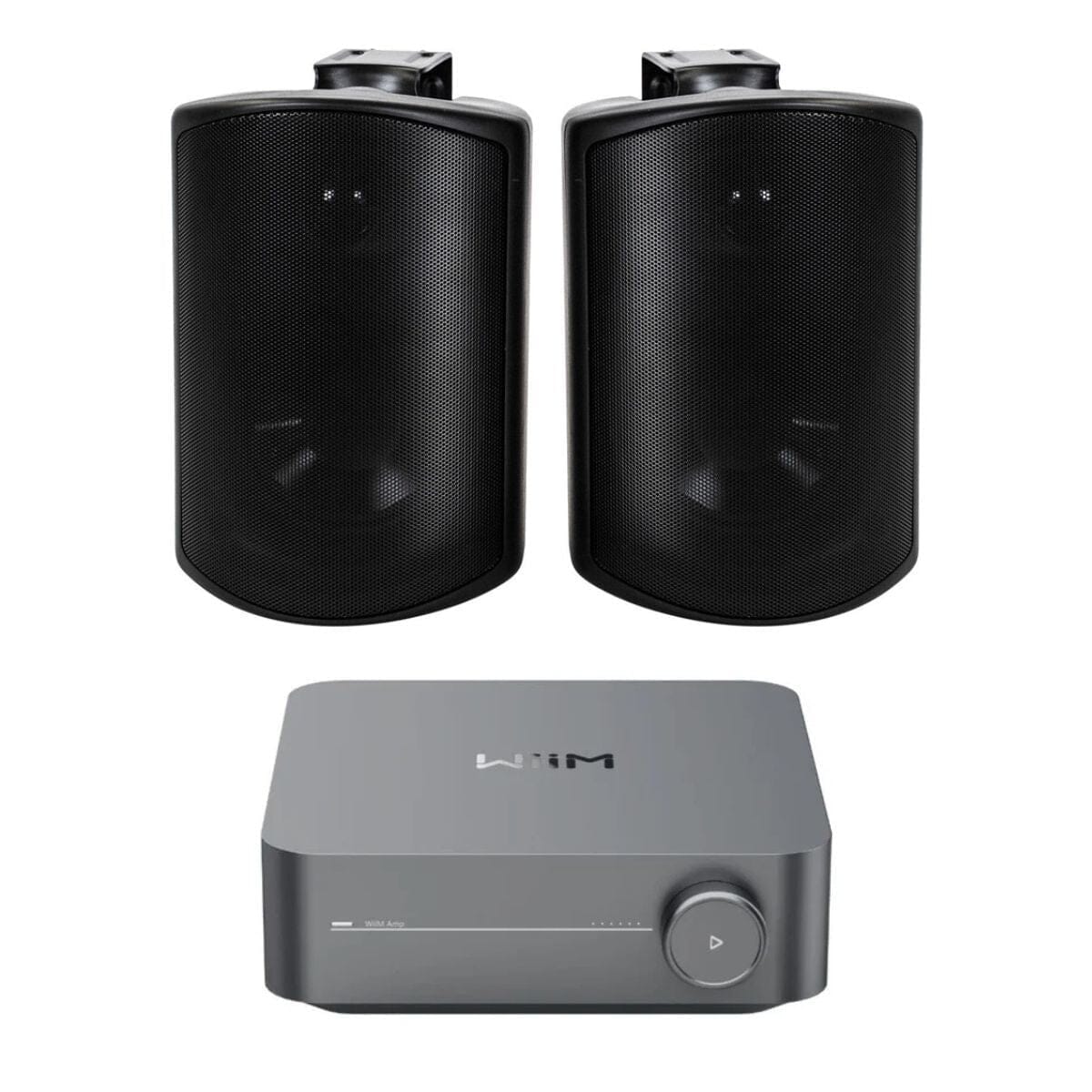 WiiM AMP Wi-Fi & Bluetooth Amplifier + Elipson RAIN 6.5" Outdoor Speakers (Pair) Outdoor Speaker Systems WiiM / Elipson Black One Pair
