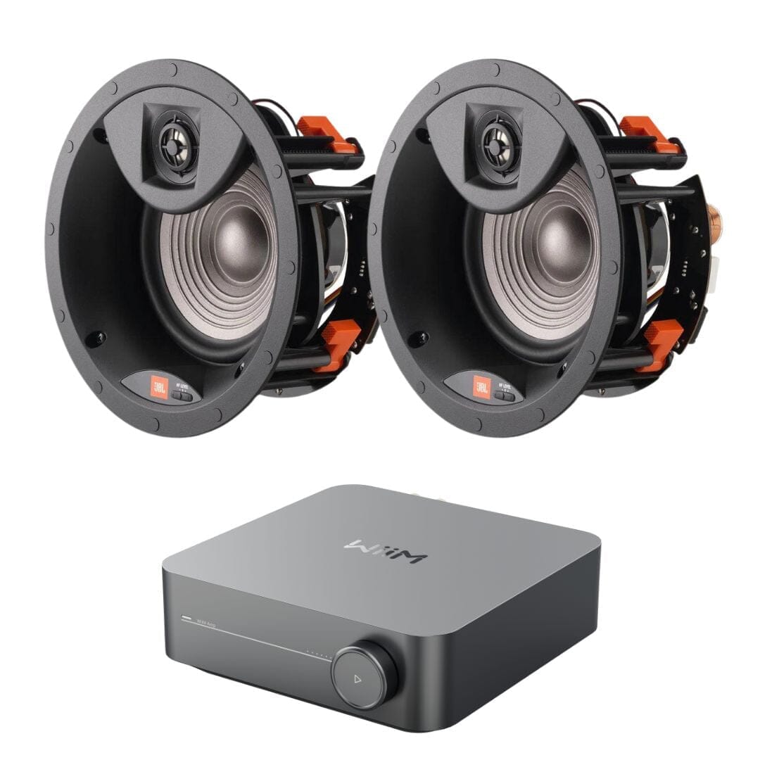 WiiM AMP Wi-Fi & Bluetooth Amplifier + JBL Studio 2 8IC 8" Ceiling Speakers In Ceiling Speaker Systems WiiM / JBL One Pair