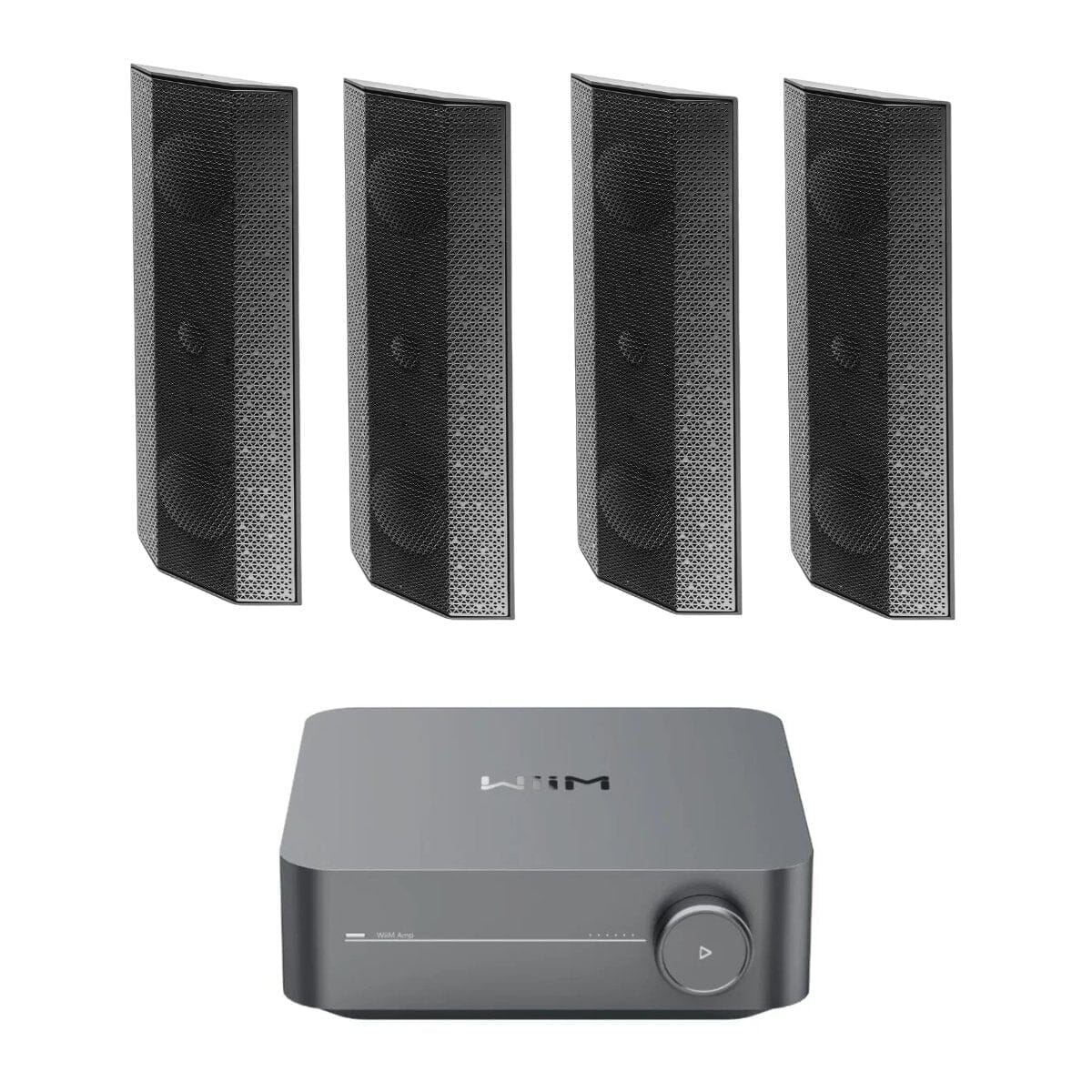 WiiM AMP Wi-Fi & Bluetooth Amplifier + Lithe Audio IO1 Passive Speakers Outdoor Speaker Systems WiiM / Lithe Audio Two Pairs Black