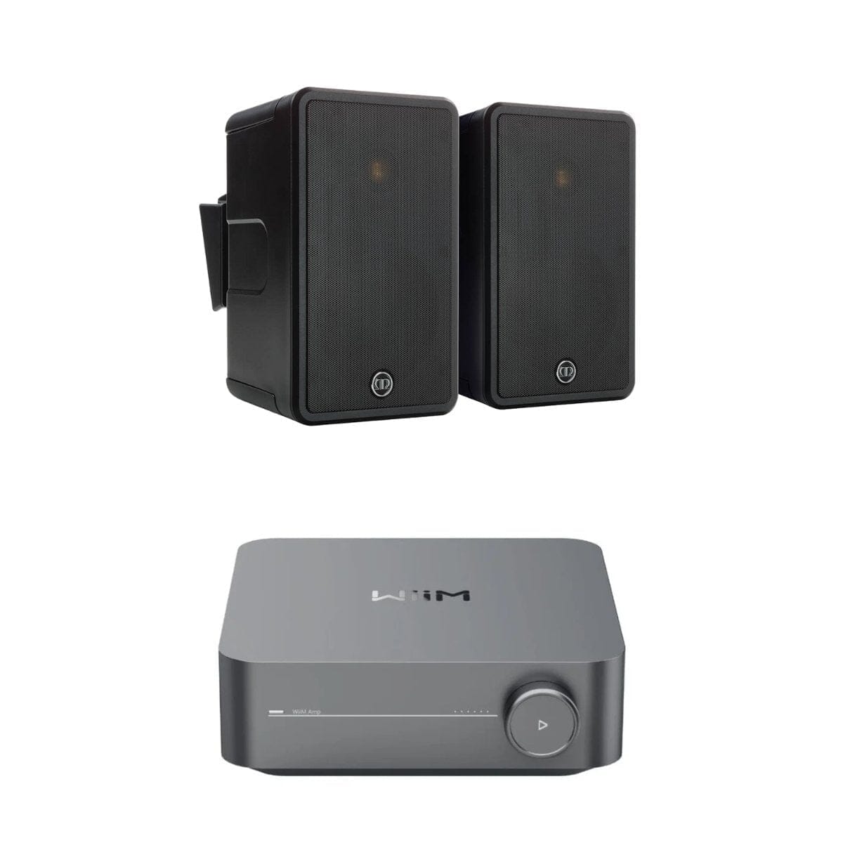 WiiM AMP Wi-Fi & Bluetooth Amplifier + Monitor Audio Climate 50 5.5" Outdoor Speakers (Pair) Outdoor Speaker Systems WiiM / Monitor Audio Black One Pair