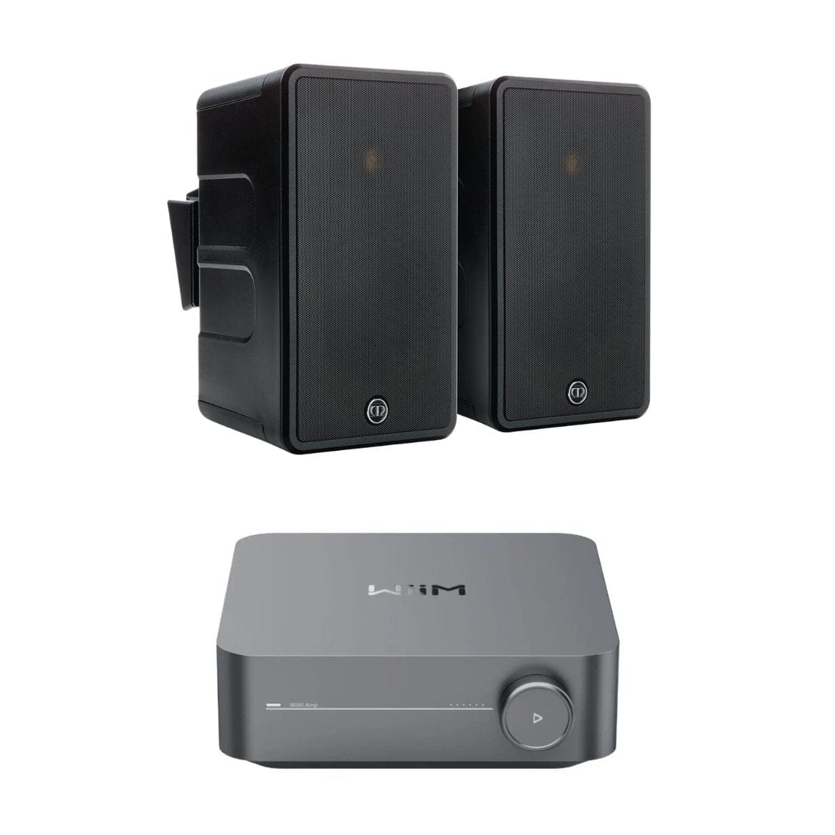 WiiM AMP Wi-Fi & Bluetooth Amplifier + Monitor Audio Climate 60 6.5" Outdoor Speakers (Pair) Outdoor Speaker Systems WiiM / Monitor Audio Black One Pair