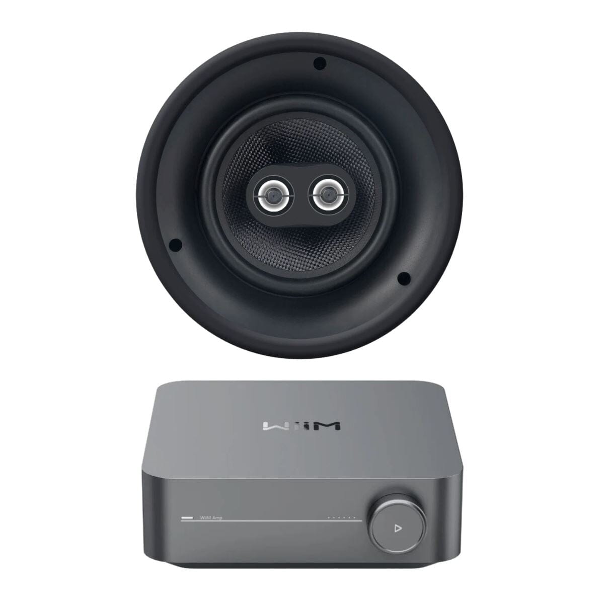 WiiM AMP Wi-Fi & Bluetooth Amplifier + OSD Audio ACE840TT 8" Single Stereo Ceiling Speaker In Ceiling Speaker Systems WiiM / OSD Audio
