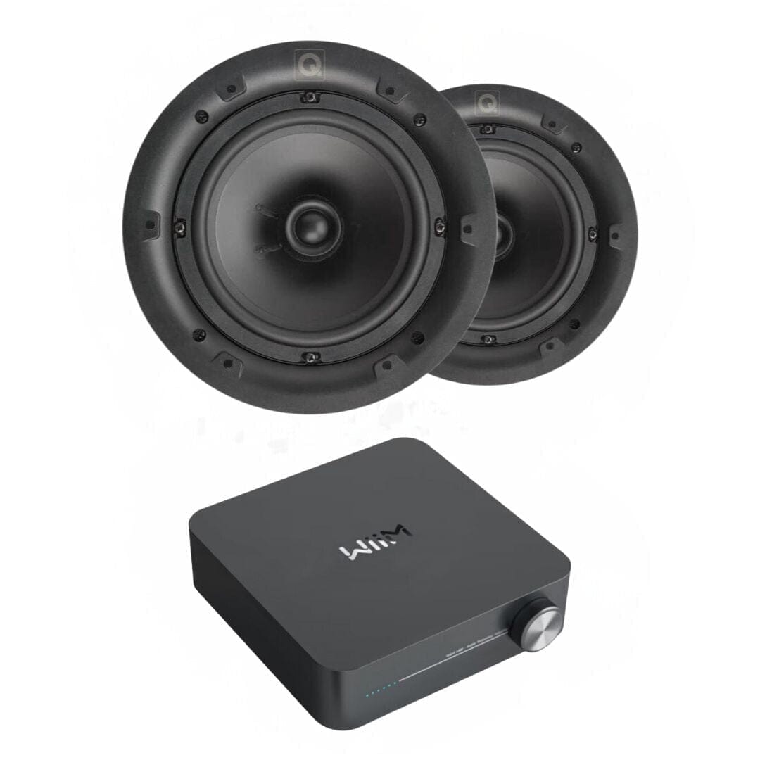 WiiM AMP WiFi & Bluetooth Ceiling Speaker System with Q Acoustics 8" Ceiling Speakers In Ceiling Speaker Systems Q Acoustics One Pair