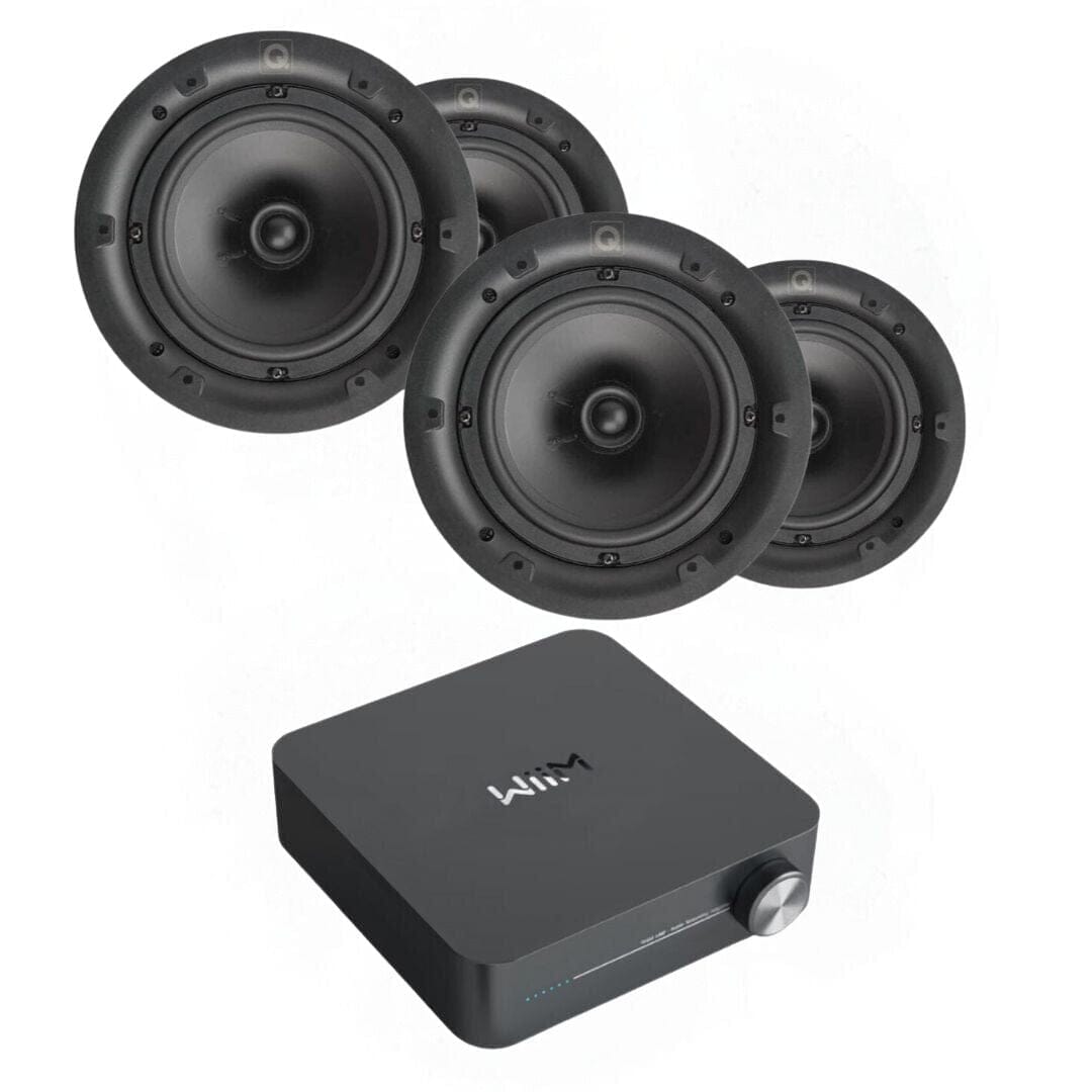 WiiM AMP WiFi & Bluetooth Ceiling Speaker System with Q Acoustics 8" Ceiling Speakers In Ceiling Speaker Systems Q Acoustics Two Pairs