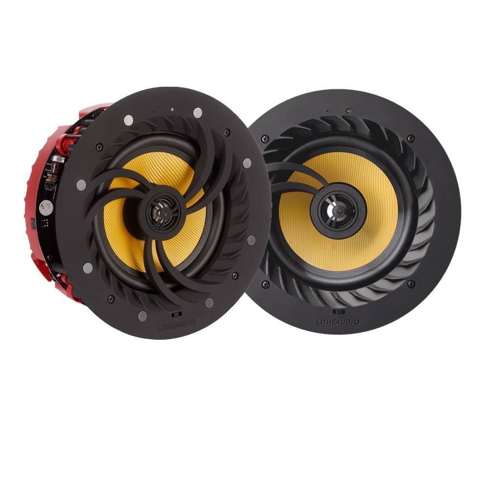 Lithe Audio Pro Series WiFi Ceiling Speaker with Bluetooth, Airplay2, Alexa (Pair) In Ceiling Speaker Systems Lithe Audio 230v Mains (Standard)
