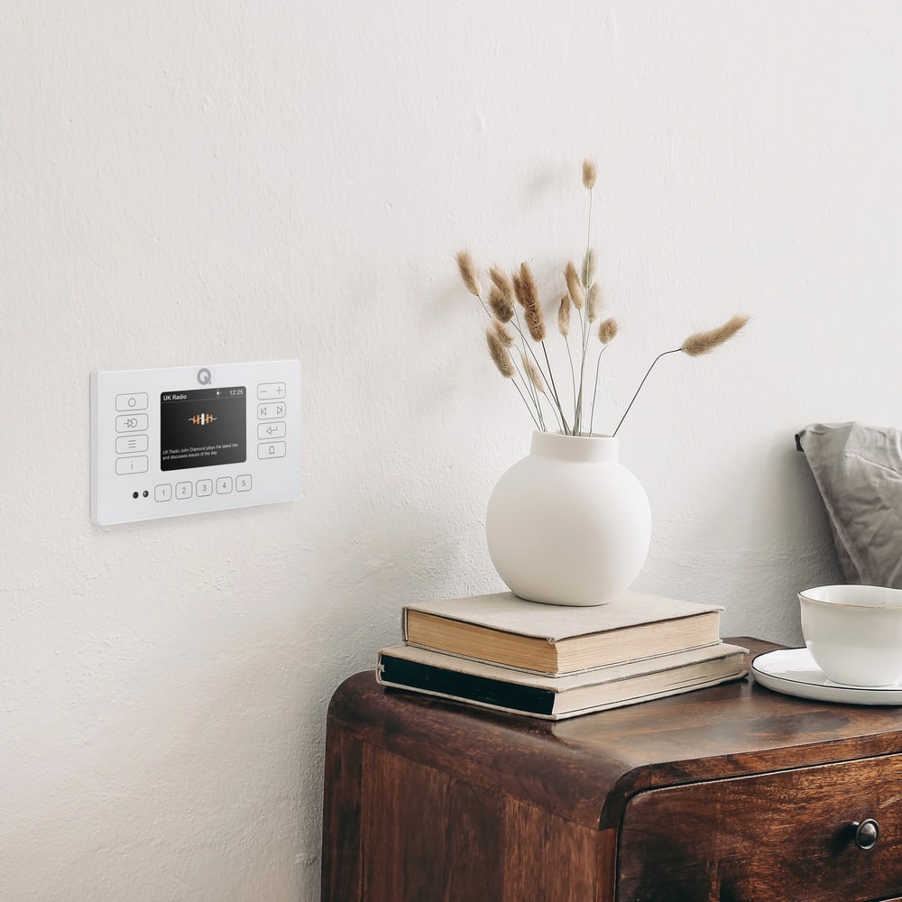 Q Acoustics E120 In Wall HiFi Amplifier with Bluetooth/DAB+/FM (No Speakers) In Ceiling Speaker Systems Q Acoustics