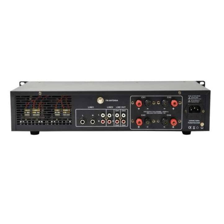 Adastra A4 4 x 200W Stereo Amplifier with FM Radio/Bluetooth & Media Player Amplifiers Adastra 